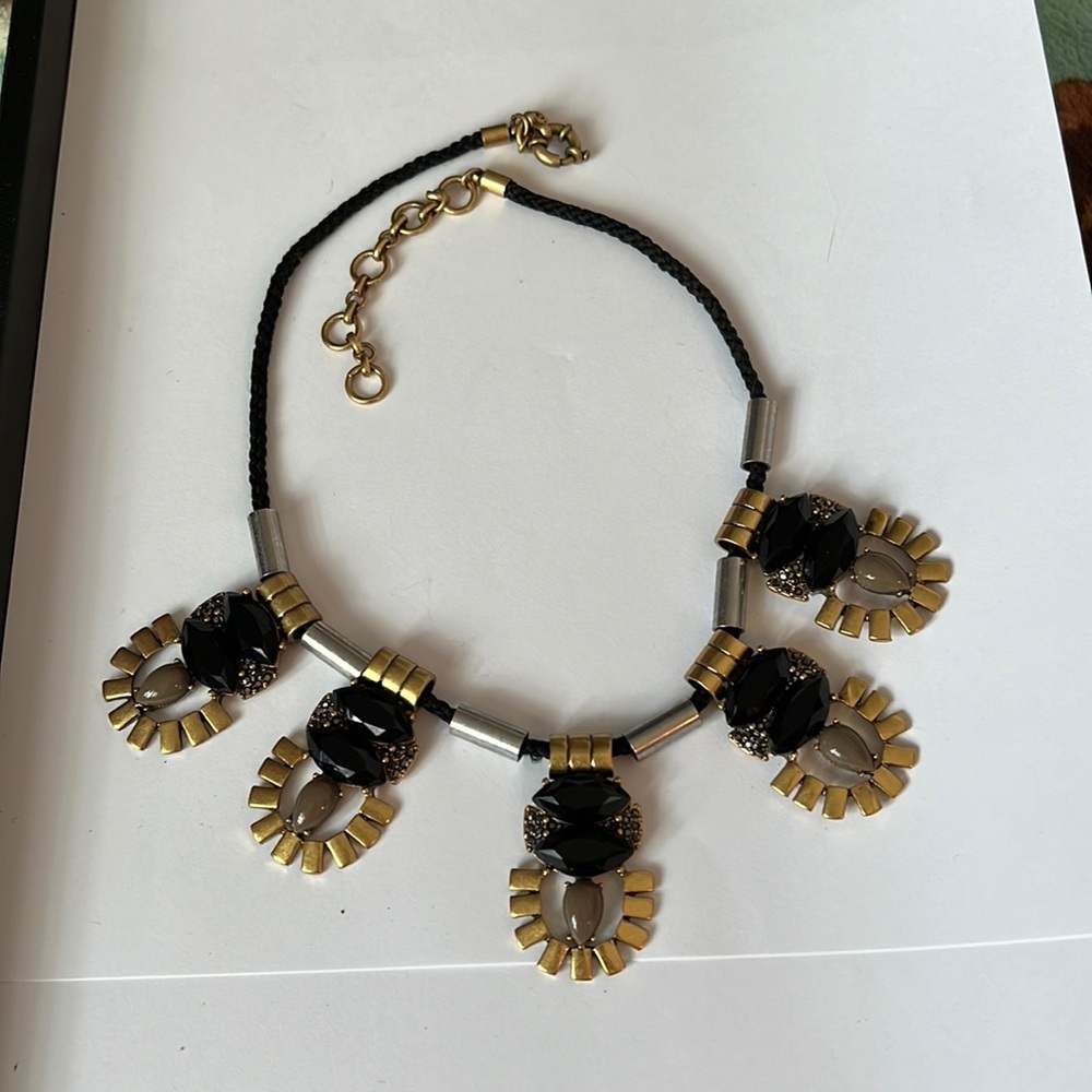 J Crew gold tone collar necklace
